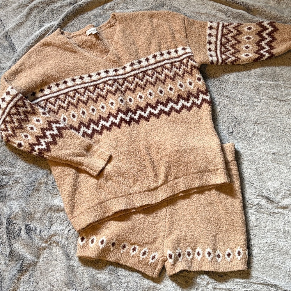 Cozy Teddy Sweater Lounge Set Francesca’s Women’s M